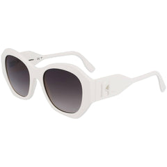 Karl Lagerfeld Women's Sunglasses - White Plastic Cat Eye Full Rim Frame | KL6146S 105