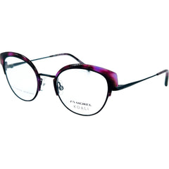 Koali Morel Women's Eyeglasses - Plum/Black Cat Eye Full Rim | Camelia 20066K PN04