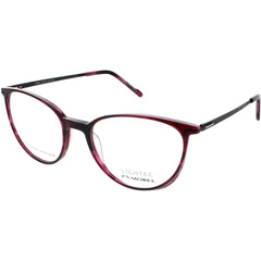 Lightec Morel Women's Eyeglasses - Dark Plum Acetate Round | Omicron 16 30089L PN12