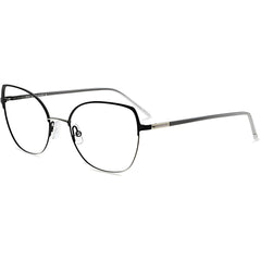 Lightec Morel Women's Eyeglasses - Black Metal Cat Eye Frame | Omicron 48 30251L ND07