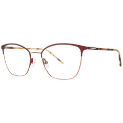 Lightec Morel Women's Eyeglasses - Red Metal Cat Eye Frame | Omicron 48 30252L PD11