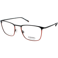 Lightec Morel Men's Eyeglasses - Grey/Red Rectangular Frame | OMICRON 55 30320L GM11