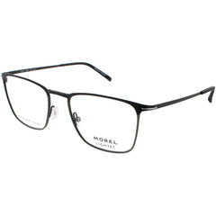 Lightec Morel Men's Eyeglasses - Black/Grey Rectangular Frame | OMICRON 55 30320L NV12