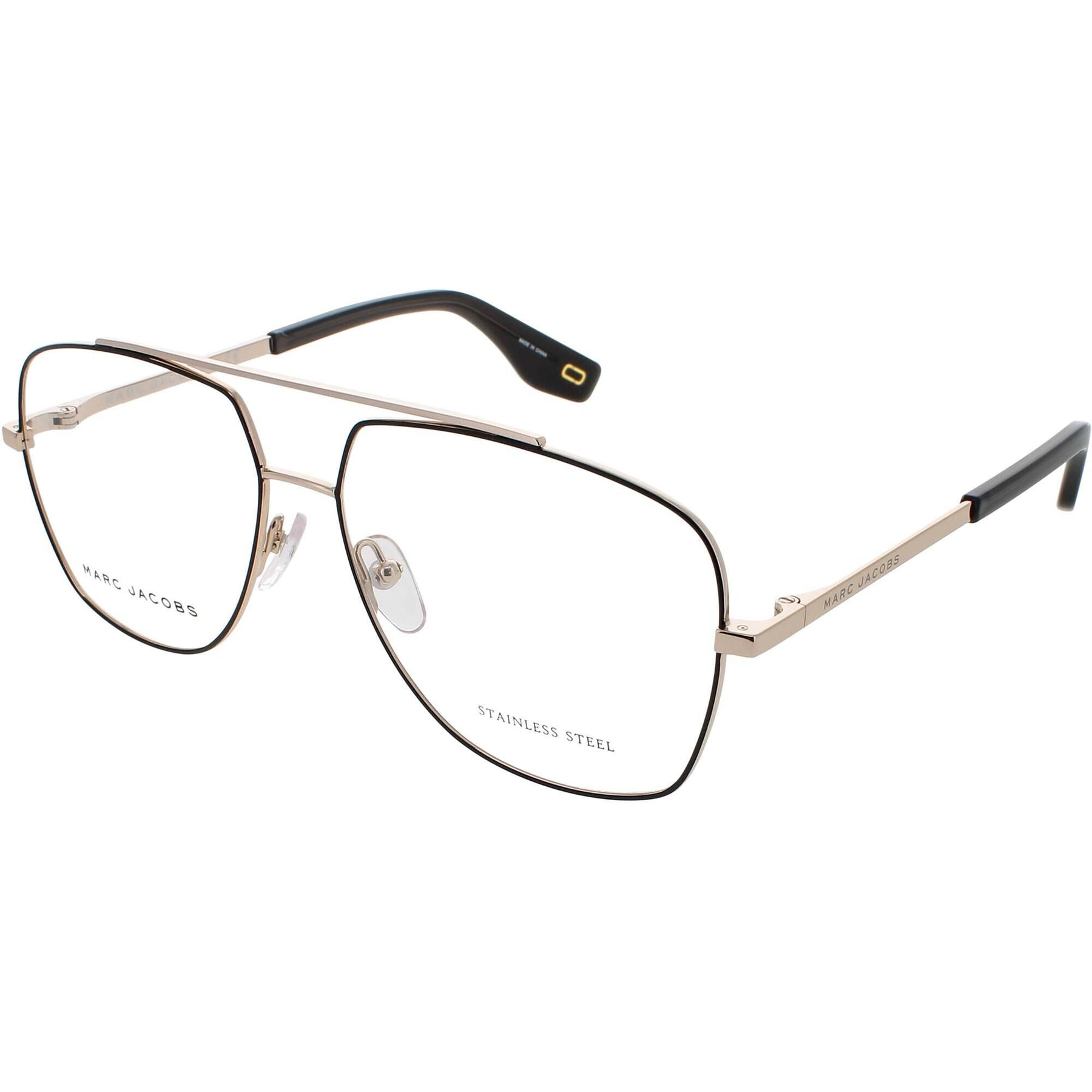 Marc Jacobs Unisex Eyeglasses - Gold Black Metal Aviator  display picture 1