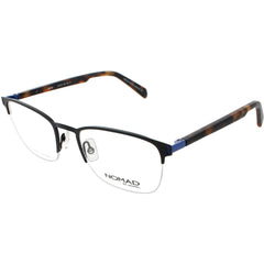 Nomad Morel Men's Eyeglasses - Black/Brown Metal Half Rim Oval Frame | 40052N NB10
