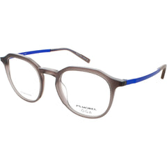 Oga Morel Men's Eyeglasses - Grey Acetate Geometric Frame | LINJER 2 10153O GB12