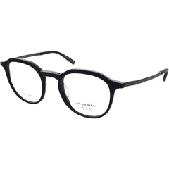 Oga Morel Men's Eyeglasses - Black Acetate Geometric Frame | LINJER 2 10153O NG10