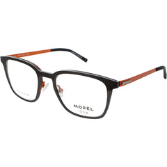 Oga Morel Men's Eyeglasses - Grey Metal Rectangular Frame | ARVIKA 10204O GO07