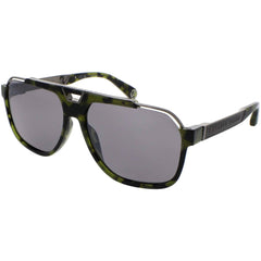 Philipp Plein Men's Sunglasses - Green Havana Full Rim Navigator Frame | SPP046M 92IX
