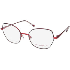 Red Morel Women's Eyeglasses - Red Metal Browline Frame | SERENA 90017C NR12