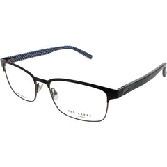 Ted Baker Men's Eyeglasses - Black Metal/Plastic Full Rim Rectangular Frame | B349 BLK