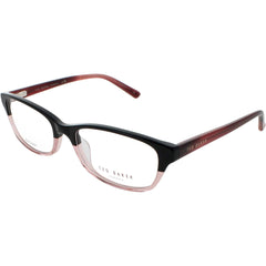 Ted Baker Women's Eyeglasses - Black/Pink Plastic Rectangular Frame | BIO717 BLK