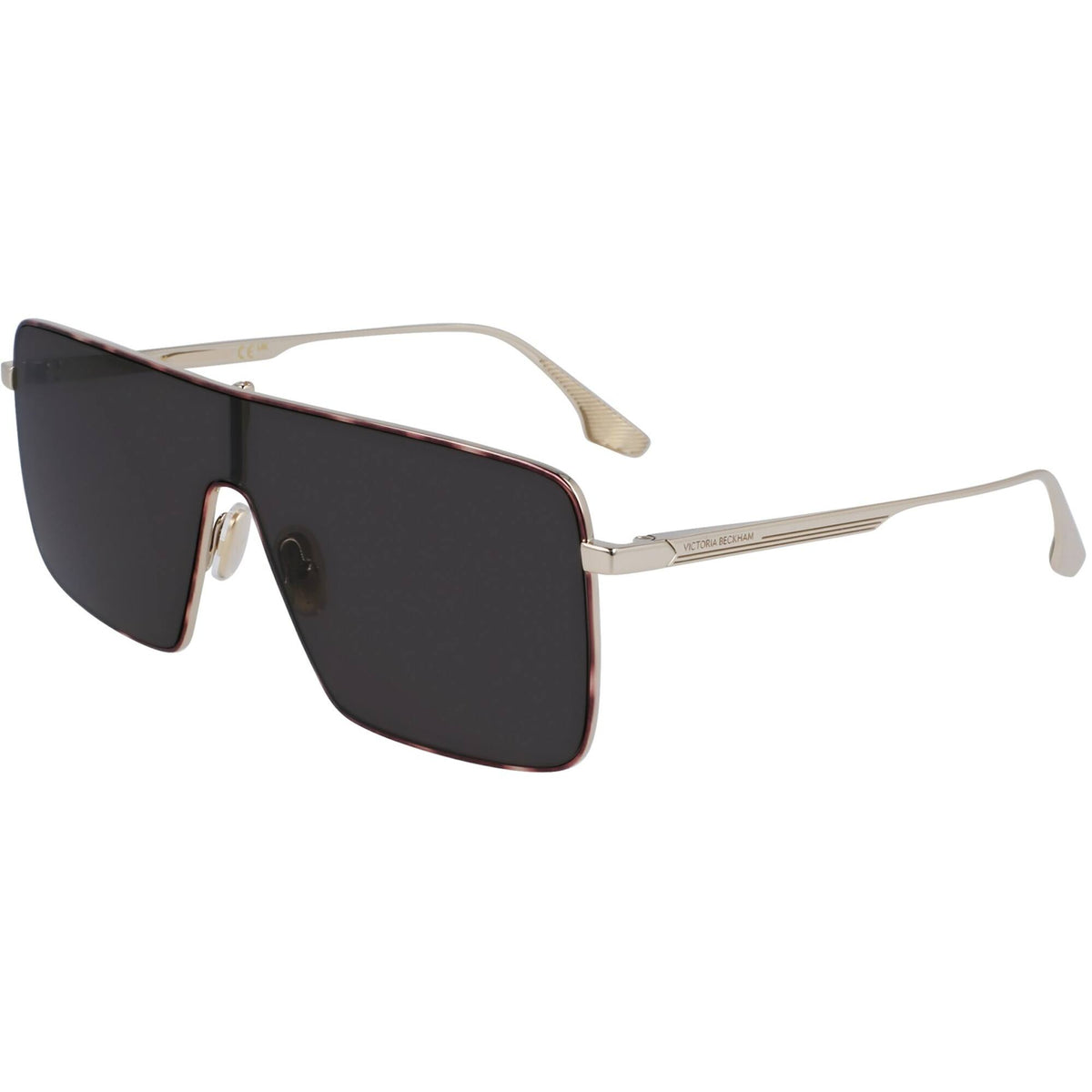 Victoria Beckham VB238S 701 Sunglasses Gold Shield Frame, Smoke Lenses Victoria Beckham Women main image 3