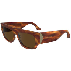Victoria Beckham Women's Sunglasses - Havana Acetate Browline Frame | VB666S 223