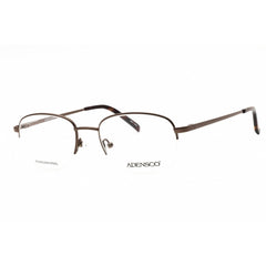 Adensco Men's Eyeglasses - Light Brown Metal Oval Half Rim Frame | AD 140 0TUI 00