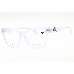Calvin Klein Jeans Women's Eyeglasses - White Acetate Cat Eye Full Rim | CKJ23646 100