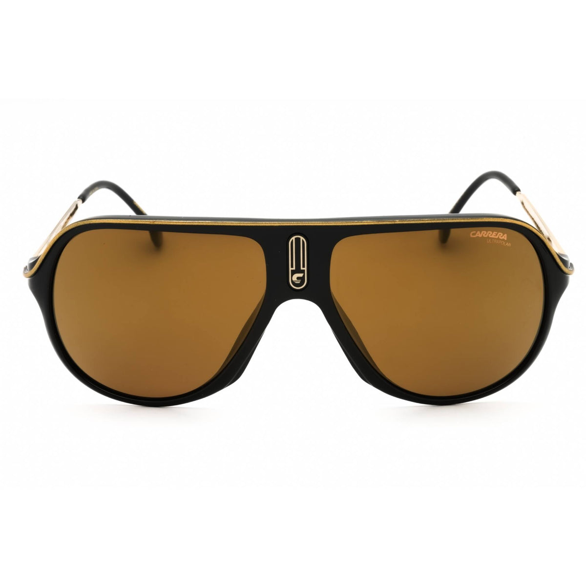 Carrera Unisex Sunglasses - Black Gold Full Rim Aviator  display picture 1