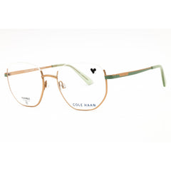Cole Haan Men's Eyeglasses - Gold Metal Half Rim Frame Clear Demo Lens | CH4509 717