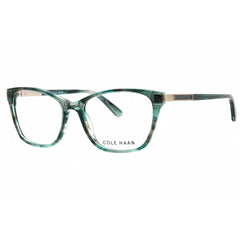 Cole Haan Women's Eyeglasses - Teal Horn Acetate Cat Eye Full Rim Frame | CH5049 420