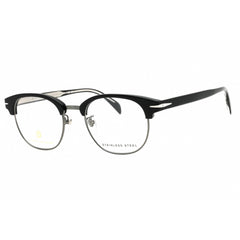 David Beckham Men's Eyeglasses - Black Silver Metal Square Full Rim | DB 1012 0BSC 00