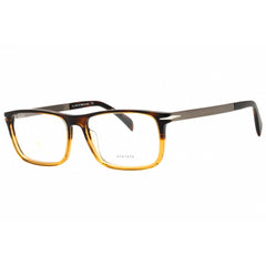 David Beckham Men's Eyeglasses - Striped Brown Ruthenium Full Rim | DB 1095 06KM 00