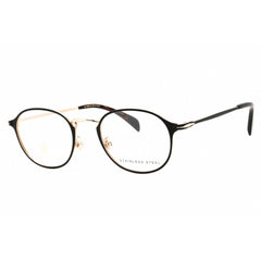 David Beckham Men's Eyeglasses - Matte Black Gold Metal Round Frame | DB 7055 0I46 00