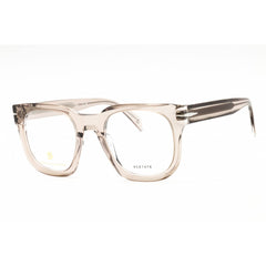 David Beckham Men's Eyeglasses - Beige Crystal Plastic Square Frame | DB 7123 0SD9 00