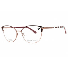 Draper James Women's Eyeglasses - Merlot Metal Cat Eye Full Rim Frame | DJ5028 602