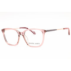 Draper James Women's Eyeglasses - Blush Crystal Acetate Square Full Rim | DJ5030 660