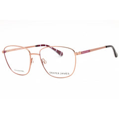 Draper James Women's Eyeglasses - Rose Gold Metal Square Full Rim Frame | DJ5035 780