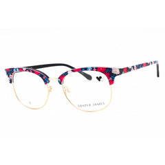 Draper James Women's Eyeglasses - Navy Floral Metal Square Full Rim Frame | DJ5055 415