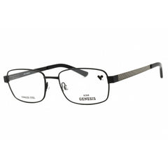 Genesis Men's Eyeglasses - Black Rectangular 56mm Frame Clear Demo Lens | G4041 001