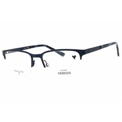 Genesis Men's Eyeglasses - Navy Metal Rectangular Frame Clear Demo Lens | G4050 414