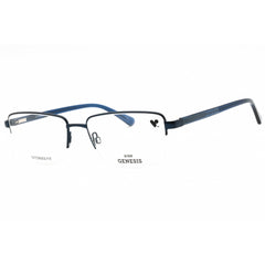 Genesis Men's Eyeglasses - Navy Metal Rectangular Frame Clear Demo Lens | G4057 414