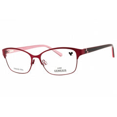 Genesis Women's Eyeglasses - Merlot Metal Cat Eye Frame Clear Demo Lens | G5053 602