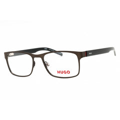Hugo Men's Eyeglasses - Matte Grey Metal Rectangular Full Rim | HG 1015 SAM 0FRE 00