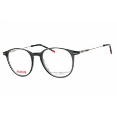 Hugo Men's Eyeglasses - Grey Plastic Round Frame Clear Demo Lens | HG 1206 0KB7 00