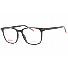 Hugo Men's Eyeglasses - Black Plastic Square Frame Clear Demo Lens | HG 1224 0807 00