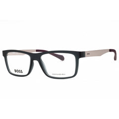 Hugo Boss Men's Eyeglasses - Matte Grey Burgundy Rectangular Frame | 0870 005G 00