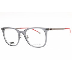 Hugo Boss Men's Eyeglasses - Grey Plastic Square Full Rim Frame | BOSS 1360/F 0KB7 00