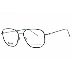 Hugo Boss Men's Eyeglasses - Petrol Dark Ruthenium Metal geometric | BOSS 1430 0AN7 00