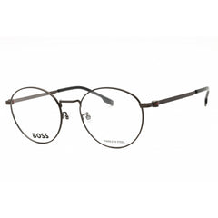 Hugo Boss Men's Eyeglasses - Matte Dark Ruthenium Round Frame | BOSS 1539/F 0R80 00