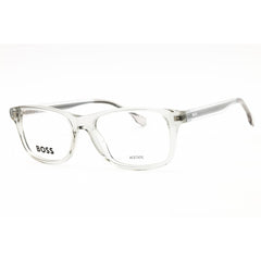 Hugo Boss Men's Eyeglasses - Transparent Dark Grey Rectangular | BOSS 1547 0CBL 00