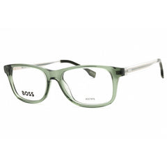 Hugo Boss Men's Eyeglasses - Transparent Olive Green Plastic Frame | BOSS 1547 0B59 00