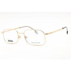 Hugo Boss Men's Eyeglasses - Gold Metal Rectangular Full Rim Frame | BOSS 1604 0J5G 00