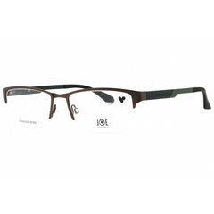 Joe optical Men's Eyeglasses - Gunmetal Metal Rectangular Half Rim Frame | JOE4070 033