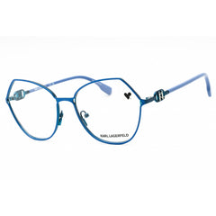 Karl Lagerfeld Women's Eyeglasses - Blue Metal Cat Eye Full Rim Frame | KL343 400