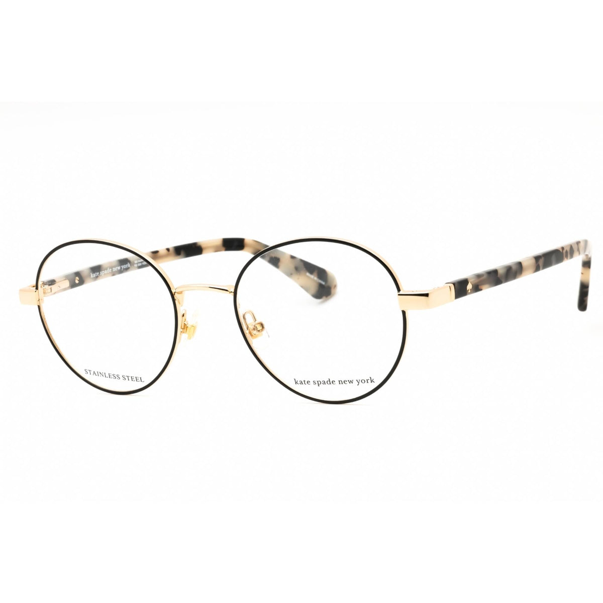 NWT Kate Spade Marciann-0RHL 00 Eyeglasses Eyeglasses Kate Spade MARCIANN 0RHL Gold Black / 00 Demo  main image 2