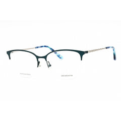 Liz Claiborne Women's Eyeglasses - Matte Teal Metal Cat Eye Half Rim | L 677 0PYW 00