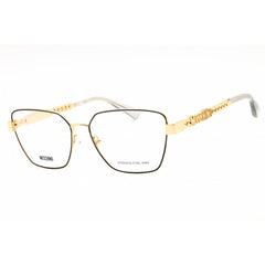 Moschino Women's Eyeglasses - Black Gold Metal Cat Eye Full Rim Frame | MOS620 02M2 00